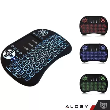 Drahtlose Mini-Tastatur Alogy 3-farbiges Touchpad mit Hintergrundbeleuchtung