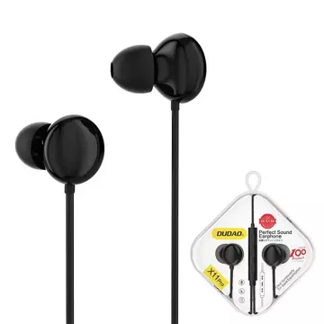 Dudao In-Ear-Kopfhörer Headset mit Fernbedienung und Mikrofon Miniklinke 3,5 mm schwarz (X11Pro schwarz)