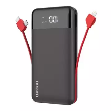 Dudao K1Pro Powerbank 20000mAh mit integrierten Kabeln schwarz (K1Pro-black)