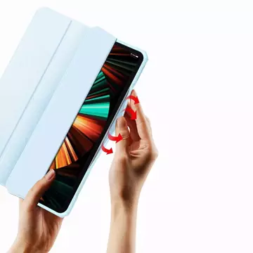Dux Ducis Copa Hülle für iPad Pro 12.9 '' 2021/2020/2018 Smart Cover mit Ständer Rosa