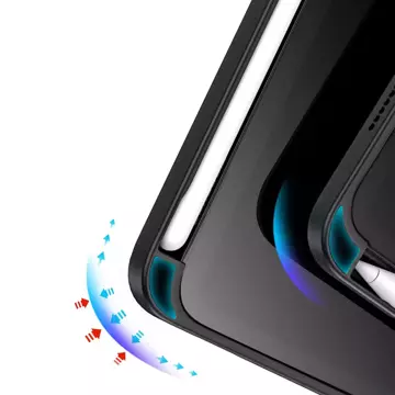 Dux Ducis Magi Hülle für iPad mini 2021 Smart Cover mit Ständer und Aufbewahrung für Apple Pencil schwarz