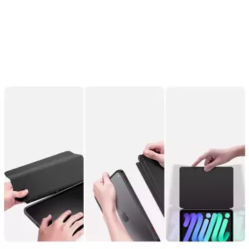 Dux Ducis Magi Hülle für iPad mini 2021 Smart Cover mit Ständer und Aufbewahrung für Apple Pencil schwarz