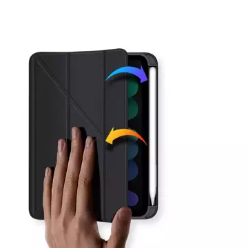 Dux Ducis Magi Hülle für iPad mini 2021 Smart Cover mit Ständer und Aufbewahrung für Apple Pencil schwarz