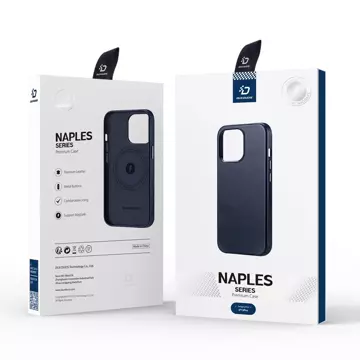 Dux Ducis Naples Hülle für iPhone 13 Pro Lederhülle (MagSafe kompatibel) blau