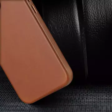 Dux Ducis Naples Hülle für iPhone 14 Pro Max magnetische Lederhülle MagSafe braun