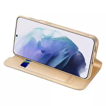 Dux Ducis Skin Pro Holster Cover Flip Cover für Samsung Galaxy S22 (S22 Plus) gold