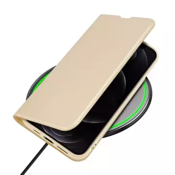 Dux Ducis Skin Pro Holster Flip Cover für iPhone 13 Pro Max gold