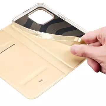Dux Ducis Skin Pro Holster Flip Cover für iPhone 14 Pro gold