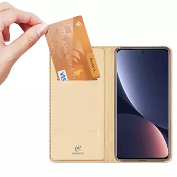 Dux Ducis Skin Pro Hülle Xiaomi 13 Pro Flip Card Wallet Gold Ständer