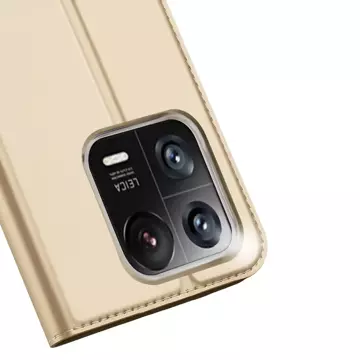 Dux Ducis Skin Pro Hülle Xiaomi 13 Pro Flip Card Wallet Gold Ständer