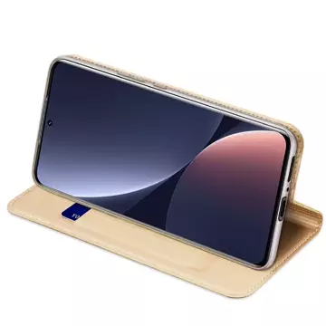 Dux Ducis Skin Pro Hülle Xiaomi 13 Pro Flip Card Wallet Gold Ständer