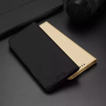 Dux Ducis Skin Pro Hülle Xiaomi Poco C40 Hülle mit Flip Card Wallet Goldständer