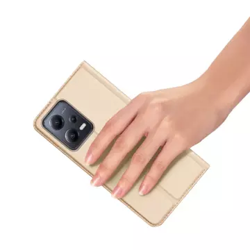 Dux Ducis Skin Pro Hülle für Xiaomi Redmi Note 12 5G / Poco X5 5G Flip Cover Card Wallet Stand Gold