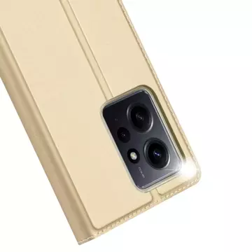 Dux Ducis Skin Pro Hülle für Xiaomi Redmi Note 12 Cover Flip Card Wallet Stand Gold