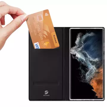 Dux Ducis Skin Pro Schutzhülle für Samsung Galaxy S23 Ultra Flip Card Wallet Stand Schwarz