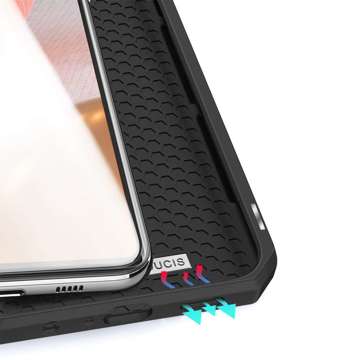 Dux Ducis Skin X Leder-Schutzhülle für Samsung Galaxy A72 4G Schwarz