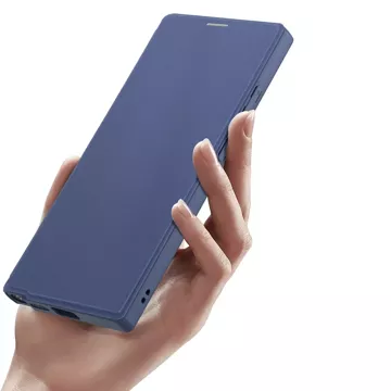 Dux Ducis Skin X Pro Hülle für Samsung S24 Ultra mit Magnetring und Klappe – Blau