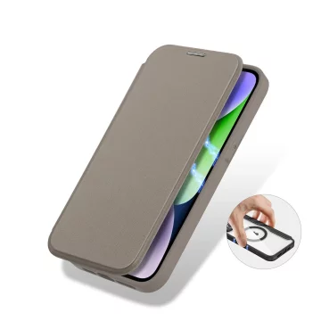 Dux Ducis Skin X Pro Hülle iPhone 14 Plus MagSafe magnetische Klapphülle beige