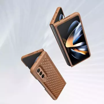 Dux Ducis Venice Hülle für Samsung Galaxy Z Fold 4 Lederhülle braun