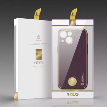 Dux Ducis Yolo Hülle iPhone 14 Plus elegante Hülle aus ökologischem Leder lila