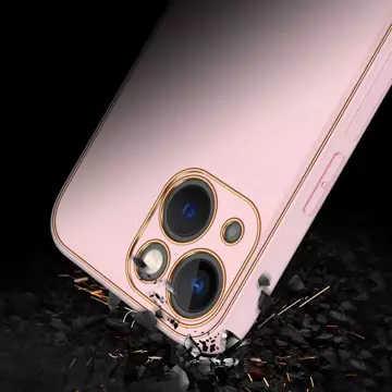 Dux Ducis Yolo Hülle iPhone 14 Plus elegante Hülle aus ökologischem Leder rosa