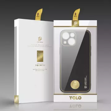 Dux Ducis Yolo Hülle iPhone 14 elegante Hülle aus ökologischem Leder schwarz