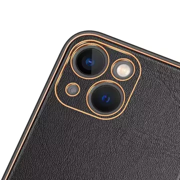 Dux Ducis Yolo Hülle iPhone 14 elegante Hülle aus ökologischem Leder schwarz