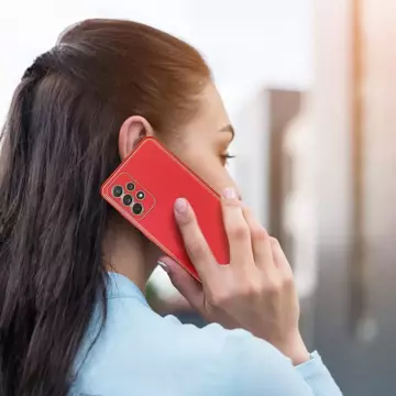 Dux Ducis Yolo elegante Hülle aus ökologischem Leder für Samsung Galaxy A72 4G rot