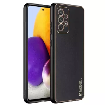 Dux Ducis Yolo elegante Hülle aus ökologischem Leder für Samsung Galaxy A72 4G schwarz