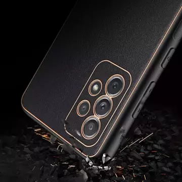 Dux Ducis Yolo elegante Hülle aus ökologischem Leder für Samsung Galaxy A72 4G schwarz