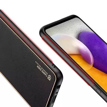 Dux Ducis Yolo elegante Hülle aus ökologischem Leder für Samsung Galaxy A72 4G schwarz