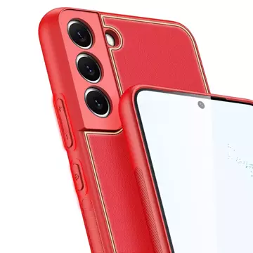 Dux Ducis Yolo elegante Hülle aus ökologischem Leder für Samsung Galaxy S22 (S22 Plus) rot