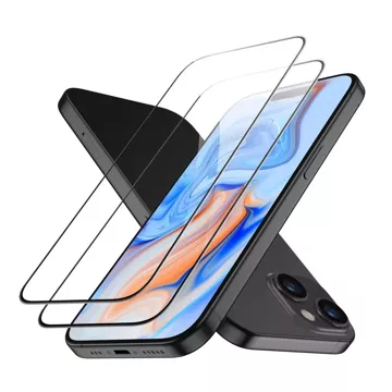 ESR Panzerglas 2er-Pack für Apple iPhone 15 Schwarz