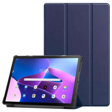 ETUI na tablet Lenovo Tab M10 FHD Plus 10,6 3 GEN 3RD 3gen 2023 TB-125FU / TB-128FU fall buch cover Granatowe