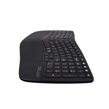 Ergonomische kabellose Tastatur Delux GM902 BT 2.4G