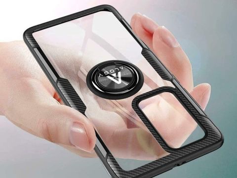 Etui Alogy Ring Holder Clear Armor für Huawei P40 schwarz