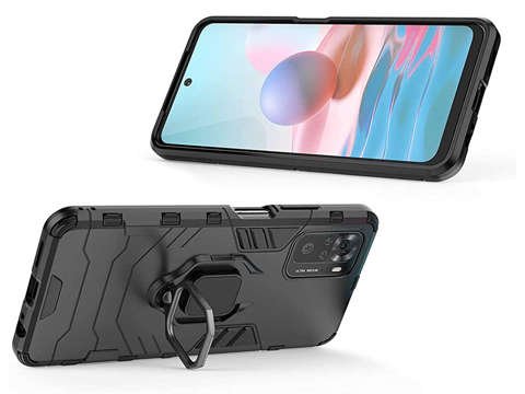 Etui Alogy Stand Ring Armor für Xiaomi Redmi Note 10/10s schwarz