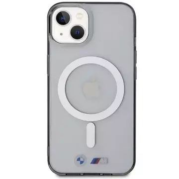 Etui BMW BMHMP14SHCRS für iPhone 14 6.1" transparentes Hardcase Silver Ring MagSafe