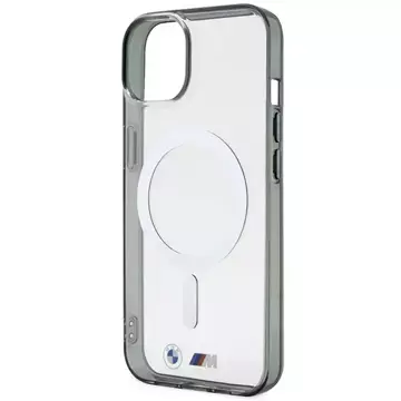 Etui BMW BMHMP14SHCRS für iPhone 14 6.1" transparentes Hardcase Silver Ring MagSafe