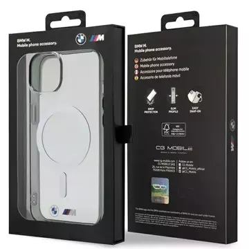 Etui BMW BMHMP14SHCRS für iPhone 14 6.1" transparentes Hardcase Silver Ring MagSafe