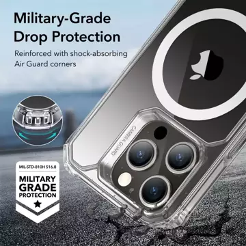 Etui ESR Air Armor Halolock Magsafe für Apple iPhone 15 Pro Clear