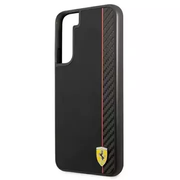 Etui Ferrari FESAXHCS22MBK für Galaxy S22 S906 Hardcase On Track Carbon Stripe czarny/black