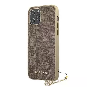 Etui Guess GUHCP12LGF4GBR für iPhone 12 Pro Max 6,7" Hardcase 4G Charms Collection braun/braun