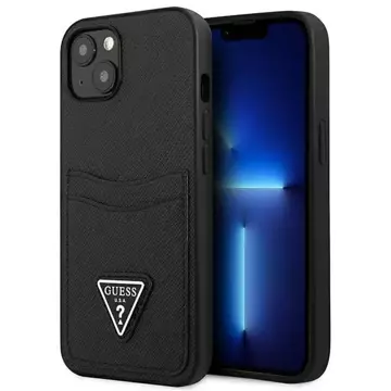 Etui Guess GUHCP13SPSATPK für Apple iPhone 13 Mini 5,4" Czarny/Black Hardcase SaffianoTriangle Logo Cardslot