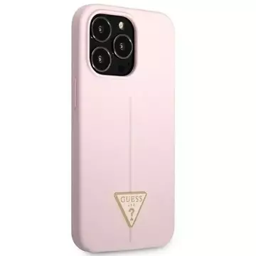 "Etui Guess GUHCP13XSLTGU für Apple iPhone 13 Pro Max 6,7\" fioletowy/lila Hardcase Silikon Dreieck"