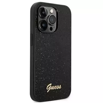 Etui Guess GUHCP14LHGGSHK für Apple iPhone 14 Pro 6,1" Czarny/Black Hard Case Glitter Script