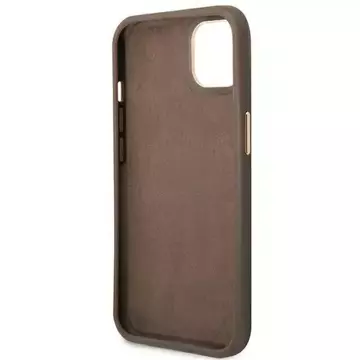 Etui Guess GUHCP14MHG4SHW für Apple iPhone 14 Plus 6,7" brązowy/brown Hard Case 4G Vintage Gold Logo