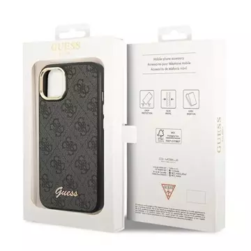 Etui Guess GUHCP14SHG4SHK für Apple iPhone 14 6,1" Czarny/Black Hard Case 4G Vintage Gold Logo