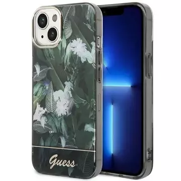 "Etui Guess GUHCP14SHGJGHA für Apple iPhone 14 6,1\" zielony/grünes Hardcase Jungle Collection"