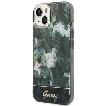 "Etui Guess GUHCP14SHGJGHA für Apple iPhone 14 6,1\" zielony/grünes Hardcase Jungle Collection"